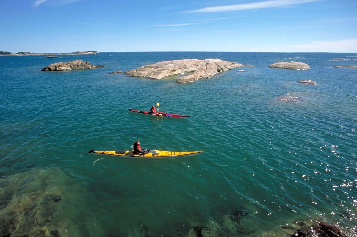 Kayaking on Georgian Bay in the summer season